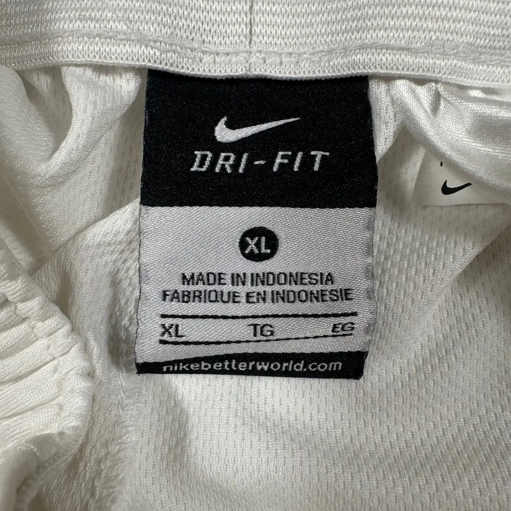 Nike Basketball Shorts Mens XL Dri-FIT Perforated Eagle Star White Performance